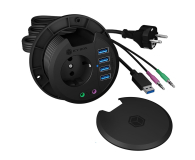 ICY BOX Hub biurkowy 4 portowy z gniazdem Schuko IB-HUB1430 - 1275341 - zdjęcie 1